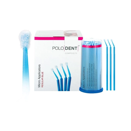 PoloDent Micro Applicators Regular blauw 4x 100 st