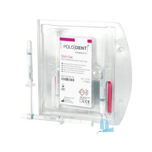 PoloDent Etch Gel 35% fosforzuur, dun vloeiend 4x 1,2 ml