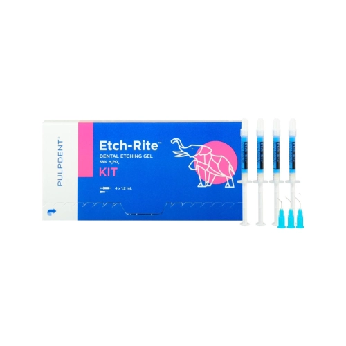 Pulpdent Etch-Rite 38% inclusief 8 Tips 4x 1,2 ml