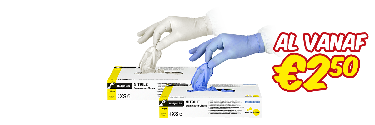 Yellow Point Budget Line<br>Nitrile handschoenen